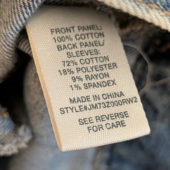 Mudd Acid Wash Distressed Jean Jacket Woman's Large - Picture 7 of 8